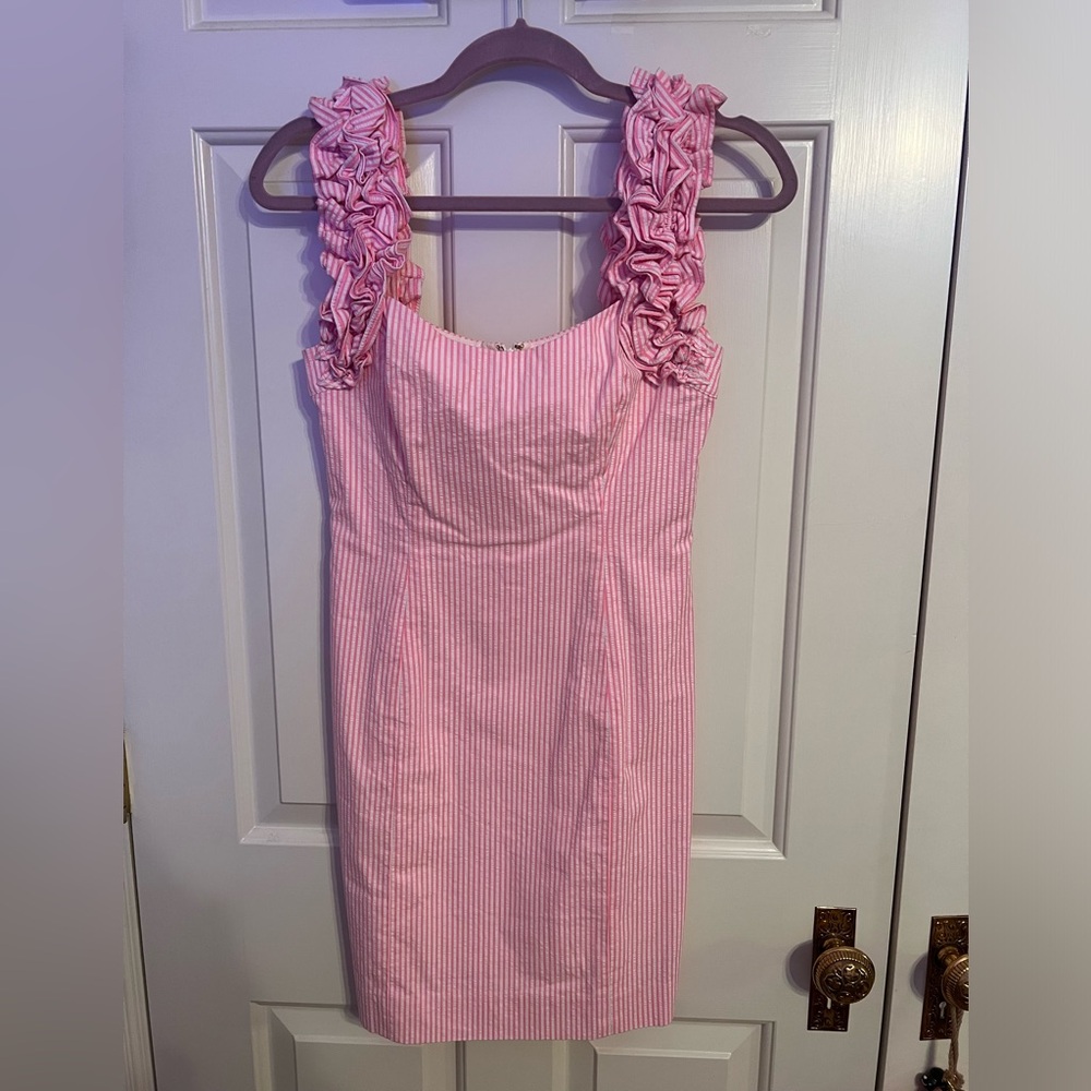 Lilly Pulitzer Seersucker Devina Stretch Dress Size 0